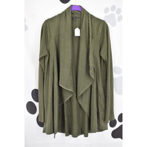 Staccato Filly Flair Long Sleeve Side Zip Front Shacket with Pockets Green M
